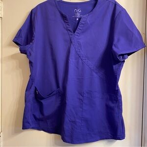 NRG by Barco Uniforms Women'sSolid Scrub Top XL purple